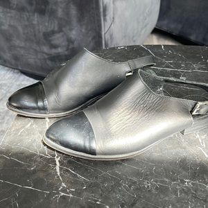 Black comfy sling backs
